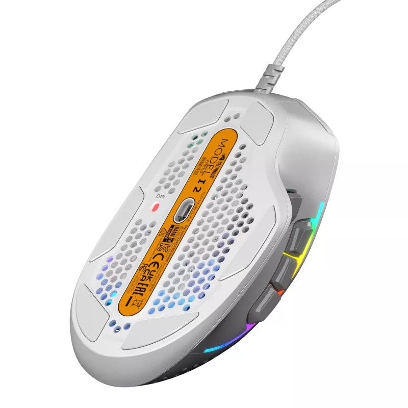 Glorious Gaming Glorious Model IV2 Wired – baltas, dešiniarankiams, optinė, USB Type-A, 26000 DPI, baltas