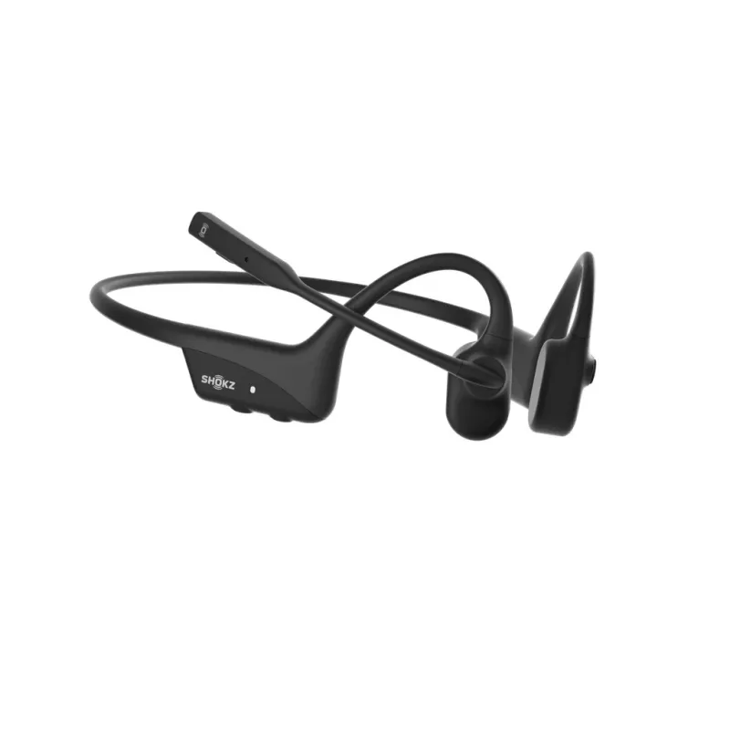 SHOKZ OpenComm2 UC 2025 Upgrade belaidės Bluetooth kaulinio garso laidumo ausinės, skirtos vaizdo konferencijoms, su USB-C įkrovimo prievadu ir USB-C adapteriu | Iki 16 val. pokalbio laiko, 29 m belaidžio ryšio nuotolis, 1 val. įkrovimo laikas | Su triukšmą slopinančiu mikrofonu ir raktu, juodos