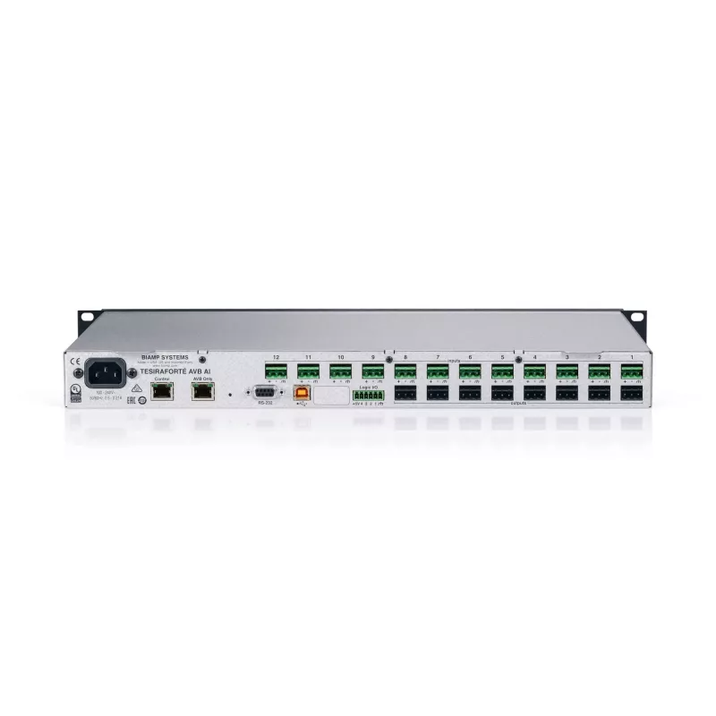 Biamp Tesira FORTÉ AVB AI, 8000 Ω, 207 Ω, juoda, metalinė, 1U, OLED, 20 - 20000 Hz