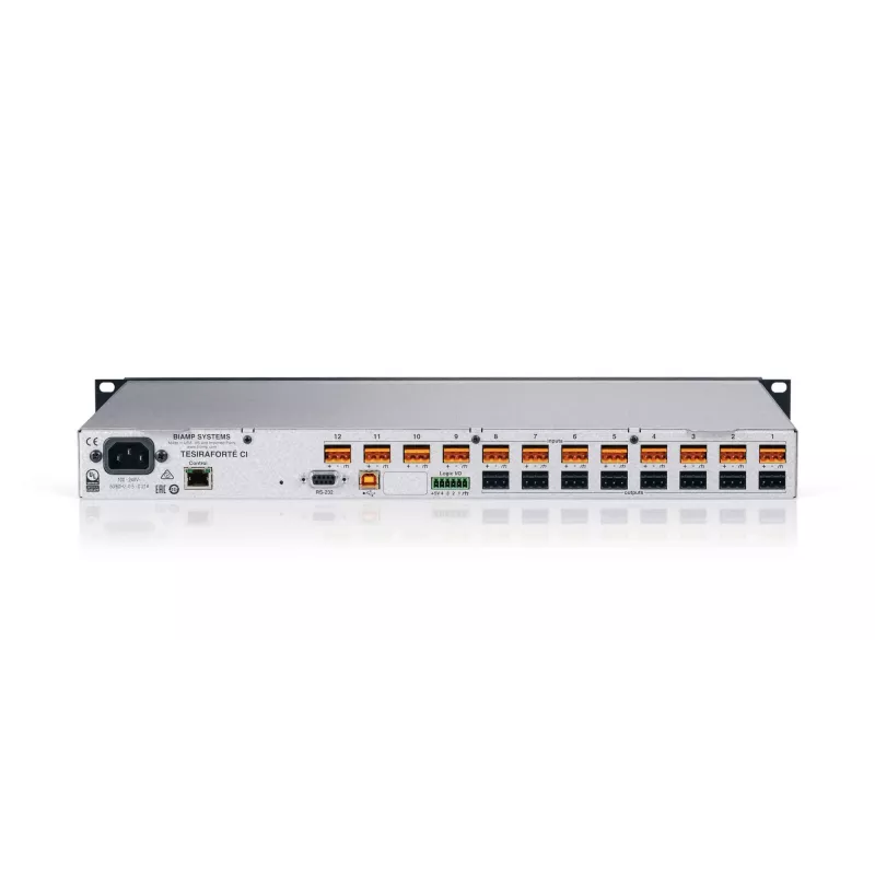 Biamp Tesira FORTÉ CI, 8000 Ω, 207 Ω, juoda, metalinė, 1U, OLED, 20 - 20000 Hz