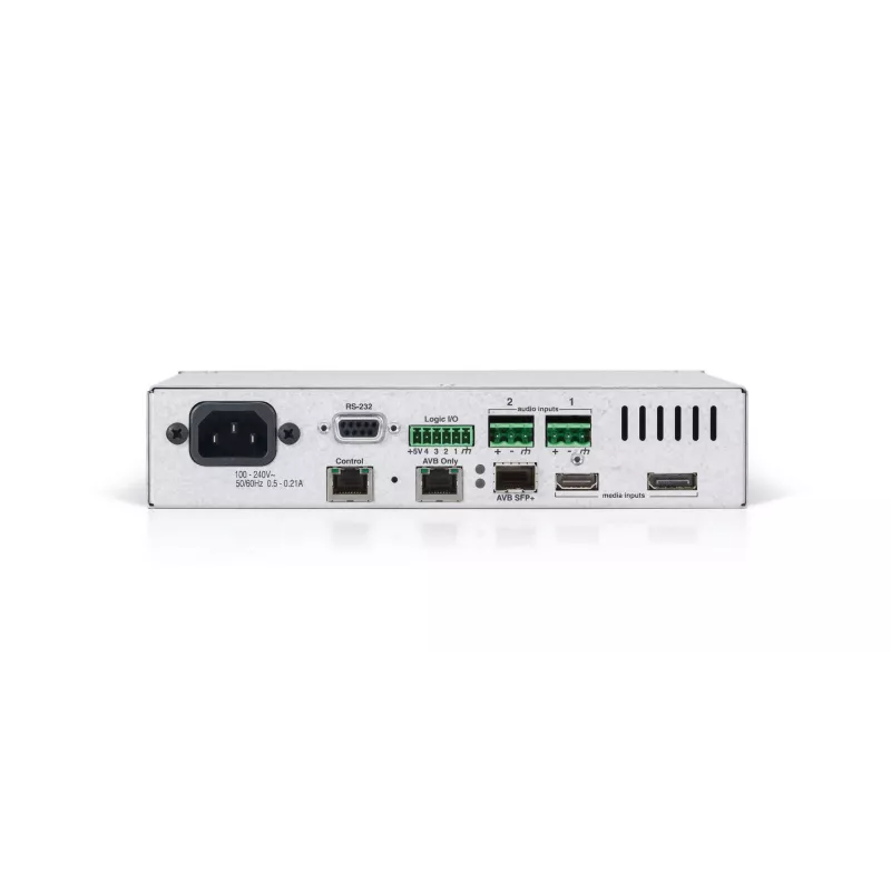 Biamp Tesira TesiraLUX IDH-1, 3840 x 2160 pikseliai, 60 kadr./s, juoda, gnybtinė, SFP+, 216 mm