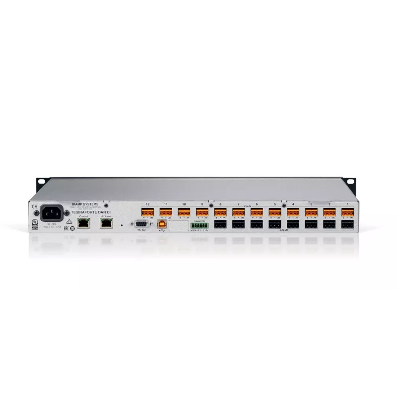 Biamp Tesira FORTÉ DAN CI, 8000 Ω, 207 Ω, juoda, metalinė, 1U, OLED, 20 - 20000 Hz