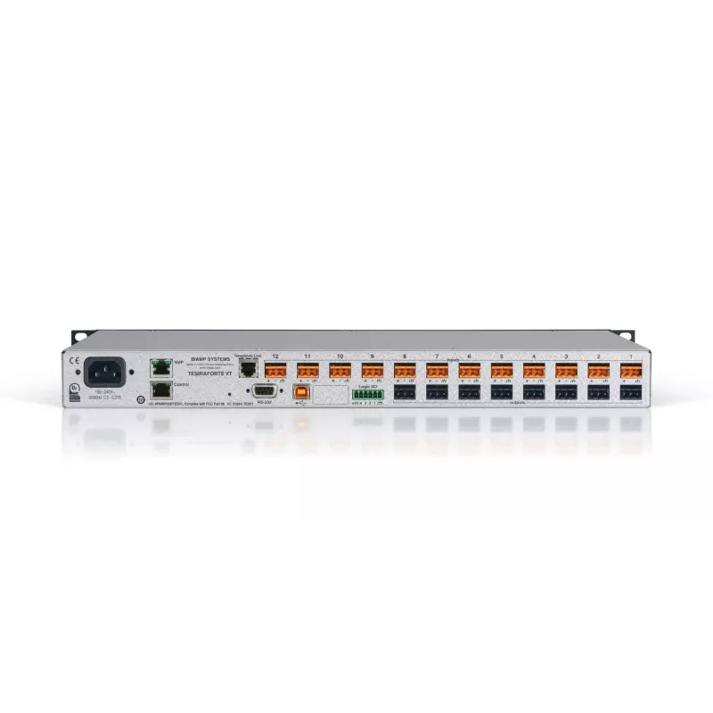 Biamp Tesira FORTÉ VT, 8000 Ω, 207 Ω, juoda, metalinė, 1U, OLED, 20 - 20000 Hz