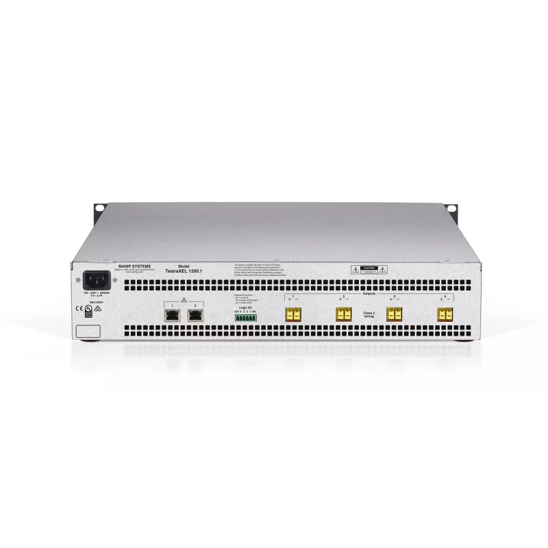 Biamp Tesira XEL 1200.1 4 kanalų 1200W stiprintuvas (vienas asimetrinis bankas)