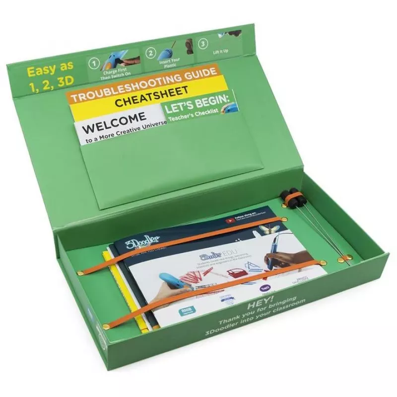 3Doodler Start EDU mokymosi paketas, klasės rinkinys (12 3D rašiklių)