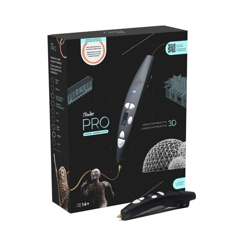 3Doodler „Pro III“ rinkinys 3D rašiklis, juodas