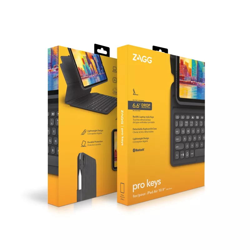 ZAGG klaviatūra Pro Keys-Apple-iPad 10.9-Juoda/Pilka-Nordic