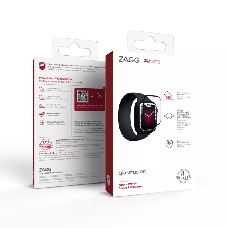 InvisibleShield Glass Fusion+ Apple Watch Series 7 (41 mm) / Series 8 (41 mm)