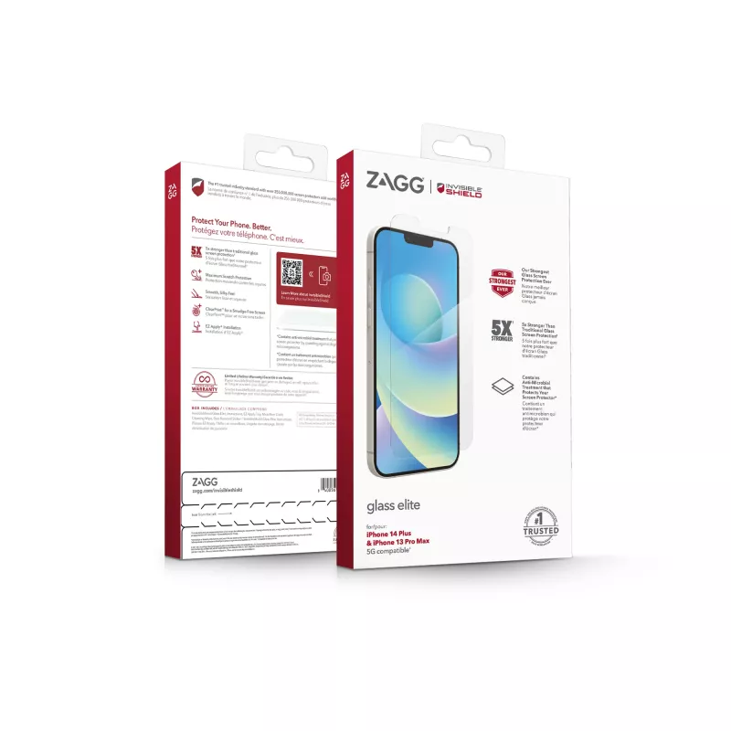 InvisibleShield Elite stiklo ekrano apsauga, skirta Apple iPhone 13 Pro Max, 6,7 colio dydis, skaidri