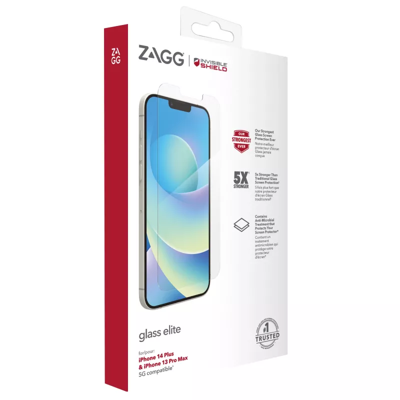 InvisibleShield Elite stiklo ekrano apsauga, skirta Apple iPhone 13 Pro Max, 6,7 colio dydis, skaidri