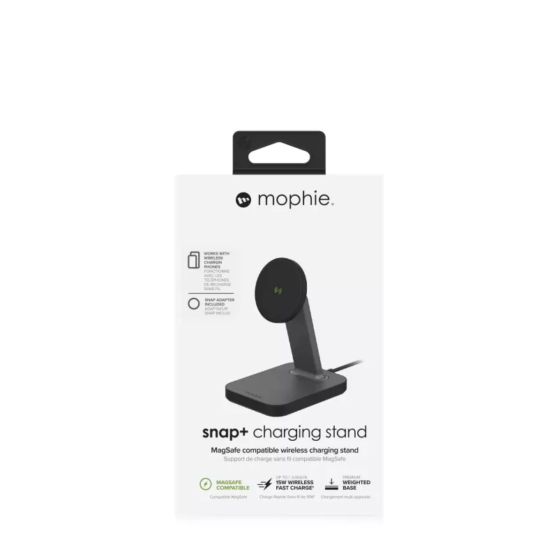 mophie UNV WRLS-snap+ stovas-juodas-ROC-EU, vidaus, kintamoji srovė, belaidis įkrovimas, juoda