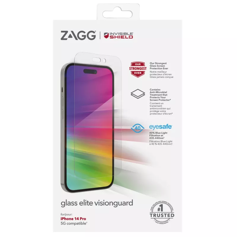 InvisibleShield Glass Elite VG AM Apple iPhone 14 Pro Case Friendly Screen
