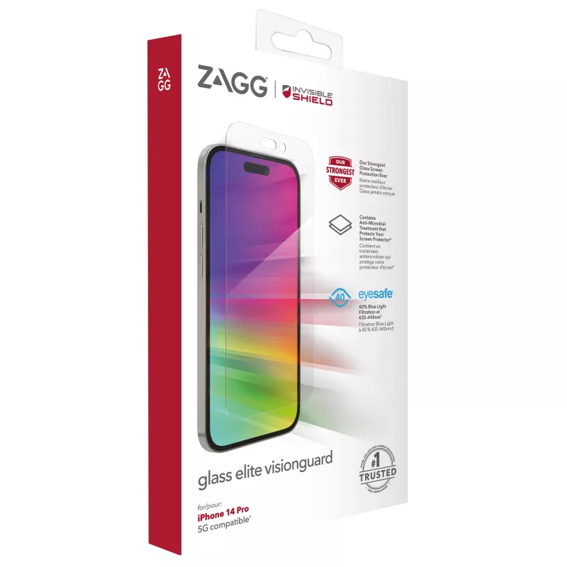 InvisibleShield Glass Elite VG AM Apple iPhone 14 Pro Case Friendly Screen