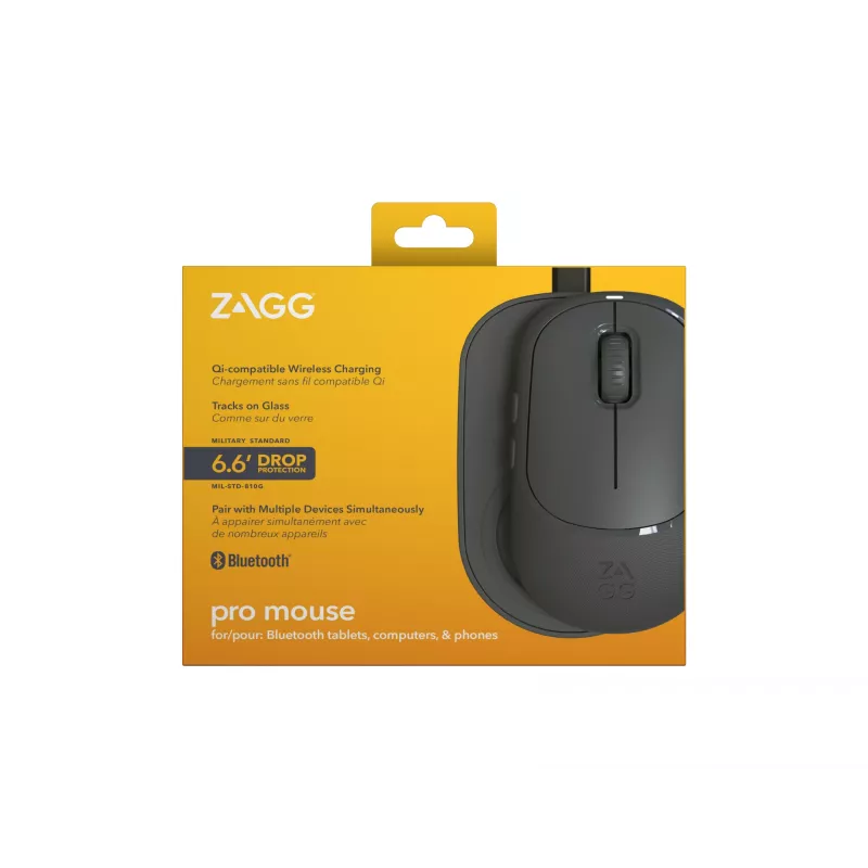 ZAGG Priedai-Propelė- Belaidė pelė ir belaidis įkrovimo kilimėlis-Anglies