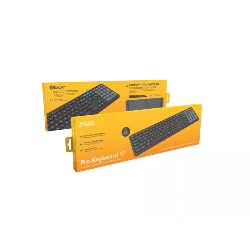 ZAGG Pro 17 klaviatūra universali Bluetooth QWERTY šiaurietiška juoda