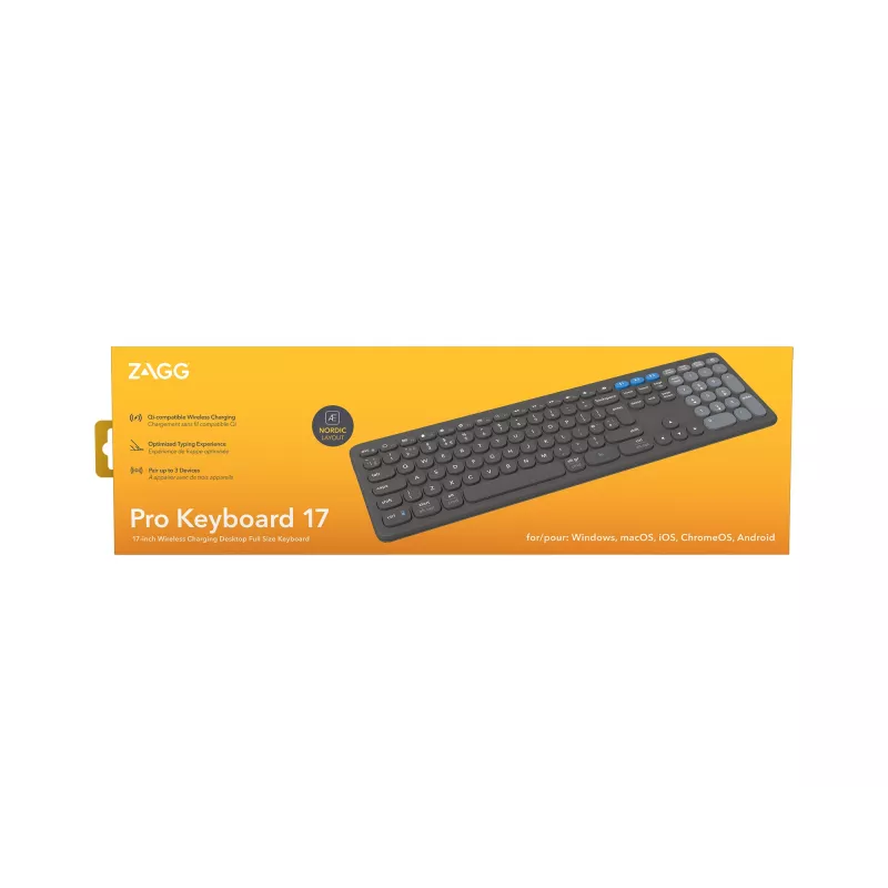 ZAGG Pro 17 klaviatūra universali Bluetooth QWERTY šiaurietiška juoda