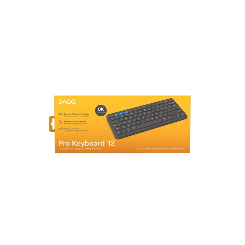 ZAGG Pro 12 klaviatūra Universali Bluetooth QWERTY anglų Juoda