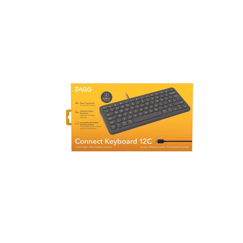 ZAGG Connect 12C klaviatūra universali USB QWERTY Nordic juoda