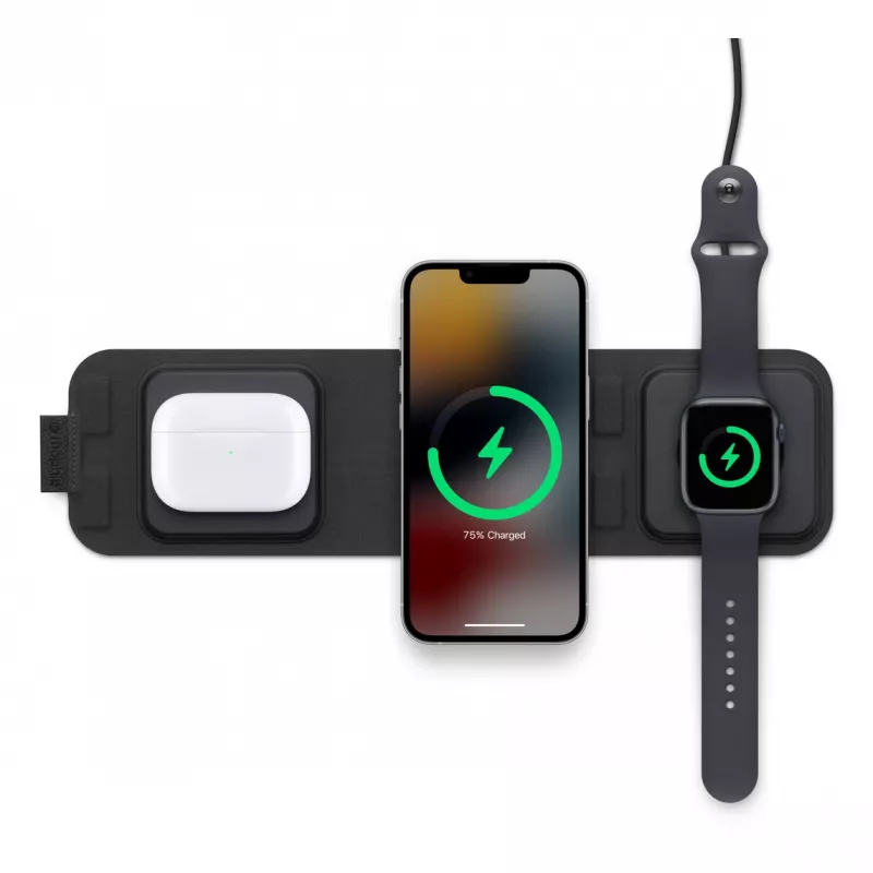 mophie 3-in-1 travel charger with MagSafe (2023), Indoor, USB, Wireless charging, Juoda
