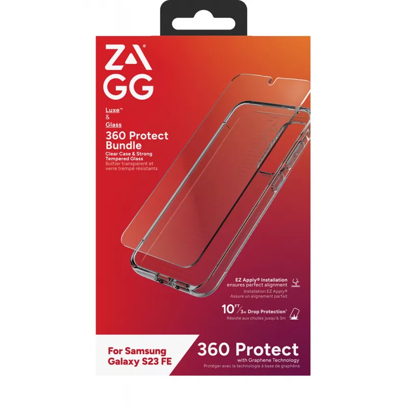 ZAGG Luxe + Glass 360 For Galaxy S23 FE, Dėklas, Samsung, Galaxy S23 FE, 16,3 cm (6,4 colio), Skaidrus
