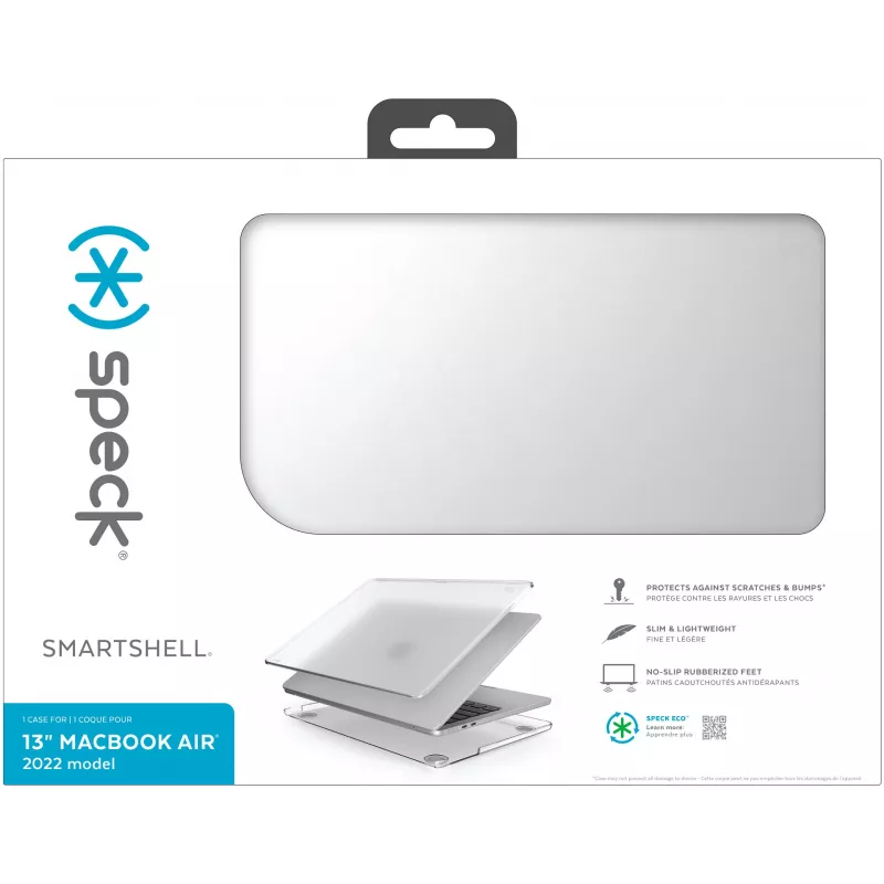 Speck Smartshell Macbook Air 13 M2 (2022) Clear, kietas apsauginis dėklas, 33 cm (13 colių)
