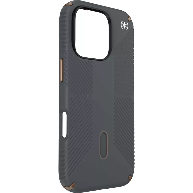 Speck Presidio2 Grip + ClickLock Apple iPhone 16 Pro Anglies pilka – su Microban