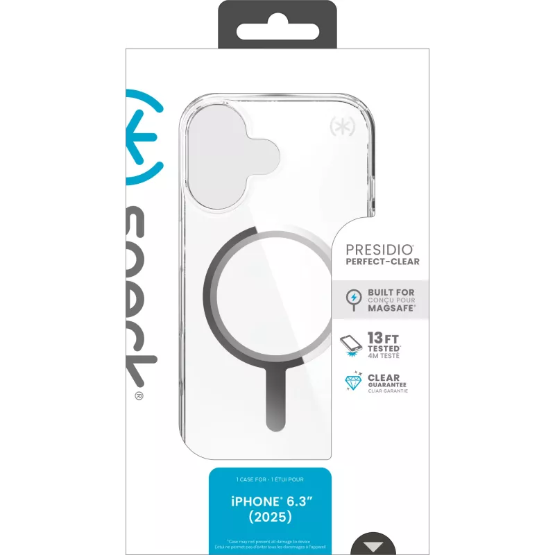 Speck Presidio Perfect Clear dėklas MagSafe iP 17