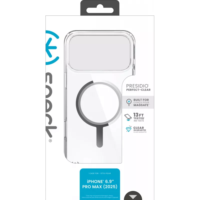 Speck Presidio Perfect Clear dėklas MagSafeiP 17 Pro Max