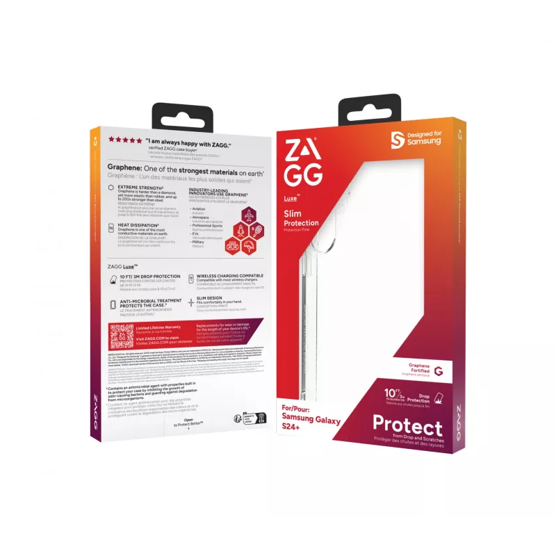 ZAGG Luxe dėklas Galaxy S24+ permatomas, Dėklas, Samsung, Galaxy S24+, 17 cm (6.7 colio), Permatomas