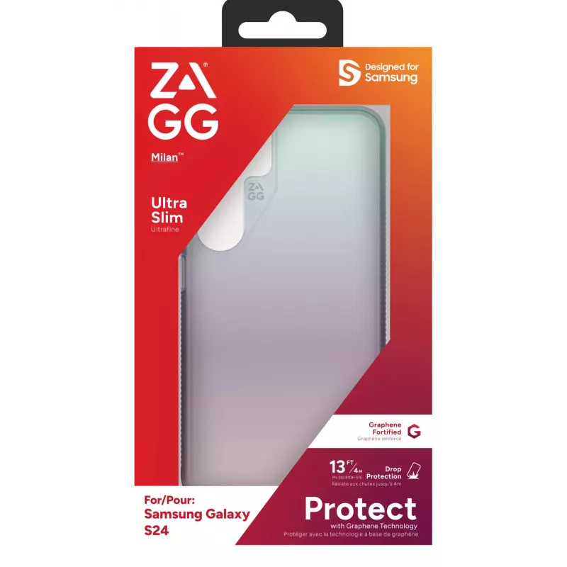 ZAGG Milan Galaxy S24 Iridescent, Dėklas, Samsung, Galaxy S24, 15,8 cm (6,2 colių), Žalia, Rožinė