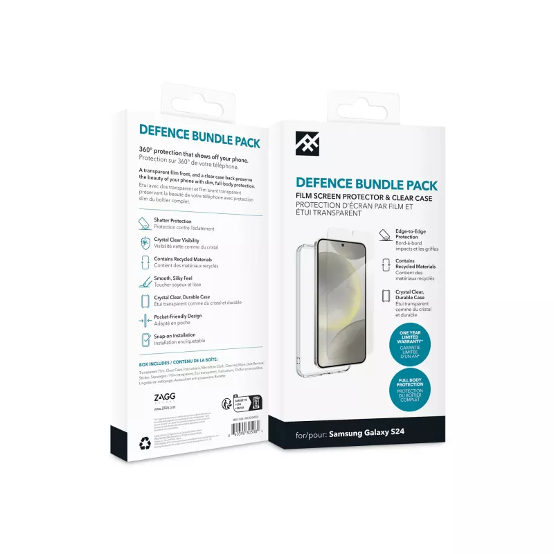 IFROGZ Defence Bundle pakuotė mobiliojo telefono dėklas 15,8 cm (6,2 col.) Dangtelis Skaidrus