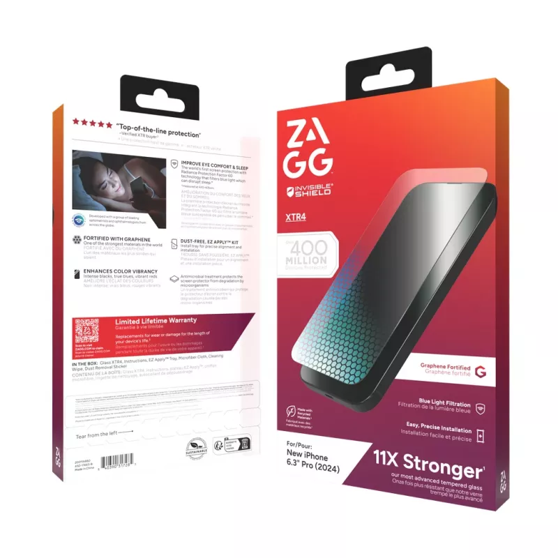 InvisibleShield Glass XTR4 Apple iPhone 16 Pro ekrano apsauga