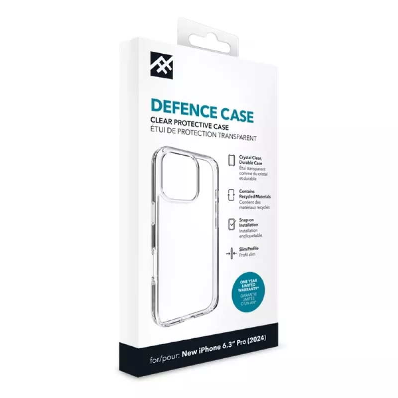 IFROGZ IF Defence dėklas Apple iPhone 16 Pro Clear INTL, Dėklas, Apple, iPhone 16 Pro, 16 cm (6.3 colio), Skaidrus