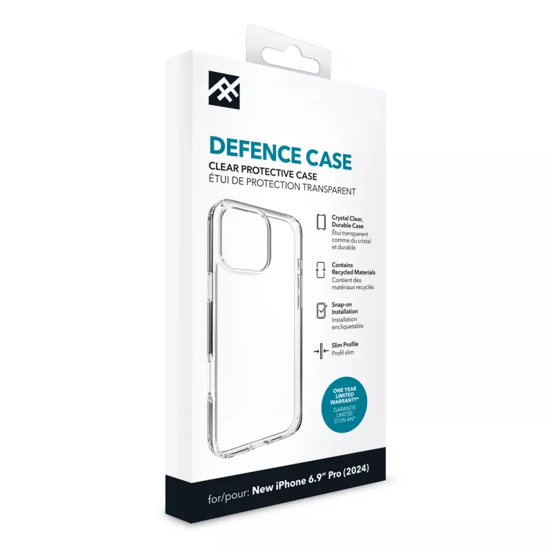 IFROGZ IF Defence dėklas Apple iPhone 16 Pro Max permatomas INTL, Dėklas, Apple, iPhone 16 Pro Max, 17,5 cm (6,9 col.), Permatomas