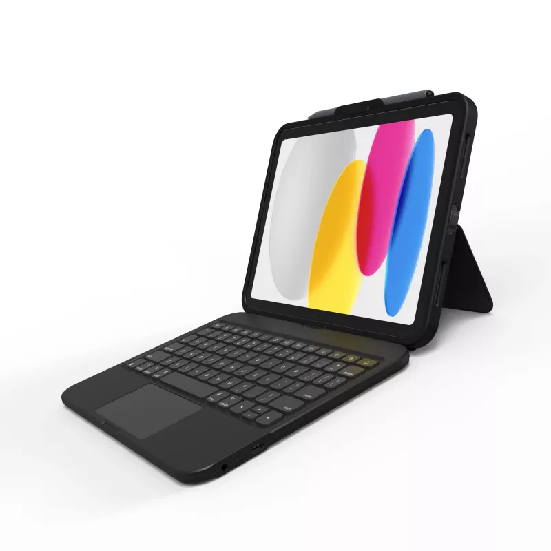 ZAGG Tough Keys-Apple-iPad 10-os kartos/A16-Juoda-Šiaurės šalių (B2B Brown Box)