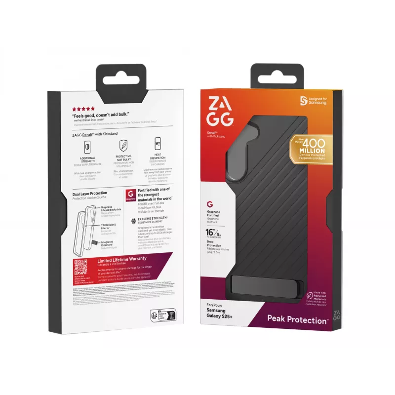 ZAGG Denali KS Samsung Galaxy S25+ Juoda, Dėklas, Samsung, Galaxy S25+, 17 cm (6.7 col.), Juoda