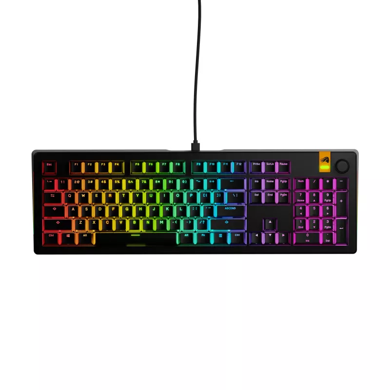 Glorious Gaming GMMK 3 HE 100% Paruošta naudoti laidinė juoda - US, Laidinė, USB, Mechaninė, QWERTY, RGB LED, Juoda