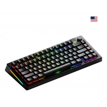 Glorious Gaming GMMK 3 PRO 75% Prebuilt Wireless Juoda - US, Laidinis ir belaidis, USB + RF belaidis + Bluetooth, Mechaninė, QWERTY, RGB LED, Juoda