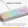 Glorious Gaming GMMK 3 100% Prebuilt Wired White - US, laidinis, USB, mechaninė, QWERTY, RGB LED, balta