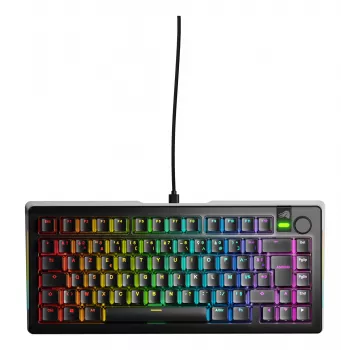 Glorious Gaming GMMK 3 PRO 75% iš anksto surinkta laidinė juoda - FR, laidinis, USB, mechaninė, AZERTY, RGB LED, juoda