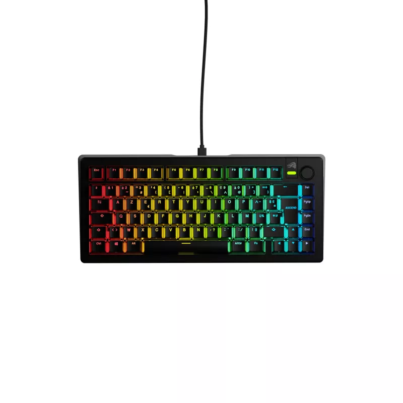 Glorious Gaming GMMK 3 75% surenkama laidinė juoda - FR, Laidinė, USB, Mechaninė, AZERTY, RGB LED, Juoda
