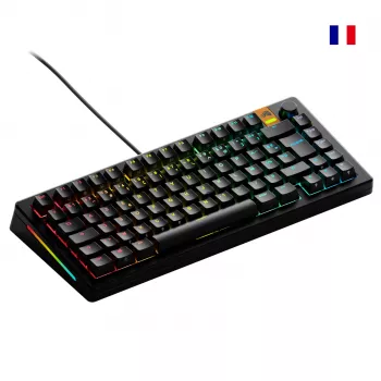 Glorious Gaming GMMK 3 HE 75% iš anksto surinkta, laidinė, juoda – FR, laidinė, USB, mechaninė, AZERTY, RGB LED, juoda