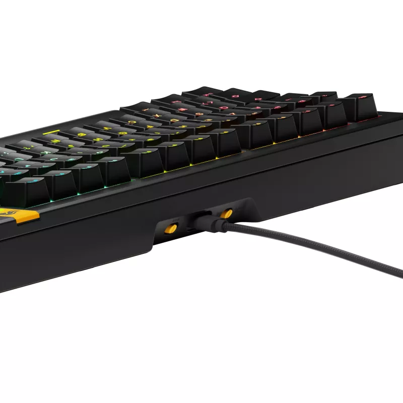 Glorious Gaming GMMK 3 HE 75% iš anksto surinkta, laidinė, juoda – FR, laidinė, USB, mechaninė, AZERTY, RGB LED, juoda