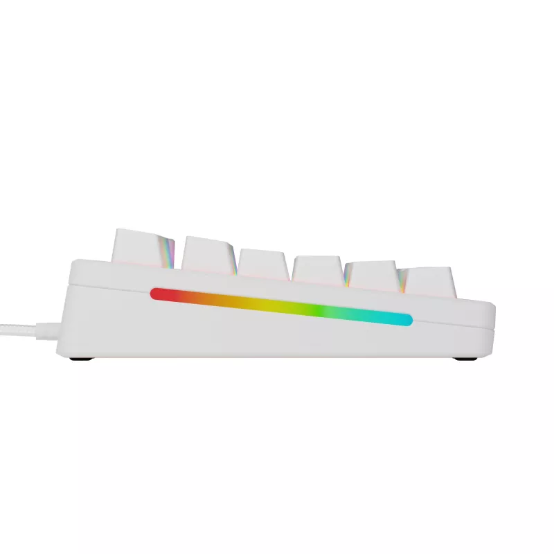 Glorious Gaming GMMK 3 HE 75% Prebuilt Wired White - FR, Laidinis, USB, Mechaninė, AZERTY, RGB LED, Balta
