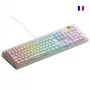 Glorious Gaming GMMK 3 HE 100% Prebuilt Wired White - FR, laidinis, USB, mechaninė, AZERTY, RGB LED, balta