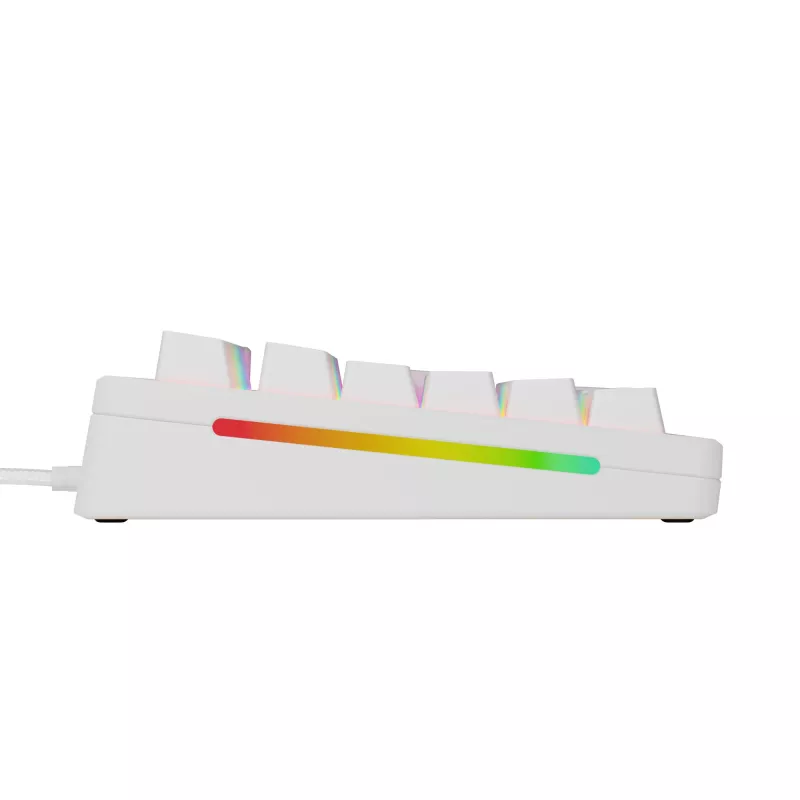 Glorious Gaming GMMK 3 HE 100% Prebuilt Wired White - FR, laidinis, USB, mechaninė, AZERTY, RGB LED, balta