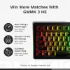 Glorious Gaming GMMK 3 HE 100% Prebuilt Wired White - FR, laidinis, USB, mechaninė, AZERTY, RGB LED, balta