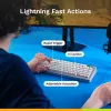 Glorious Gaming GMMK 3 HE 100% Prebuilt Wired White - FR, laidinis, USB, mechaninė, AZERTY, RGB LED, balta