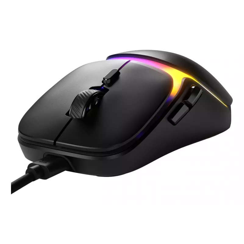 Glorious Gaming Model O3 laidinis žaidimų pelė - itin lengvas 54 g svoris, 130 mln. paspaudimų optiniai jungikliai, 30K DPI BAMF 3.0 jutiklis, 750 IPS sekimas, 50G pagreitis, palaiko visų tipų suėmimą - juoda