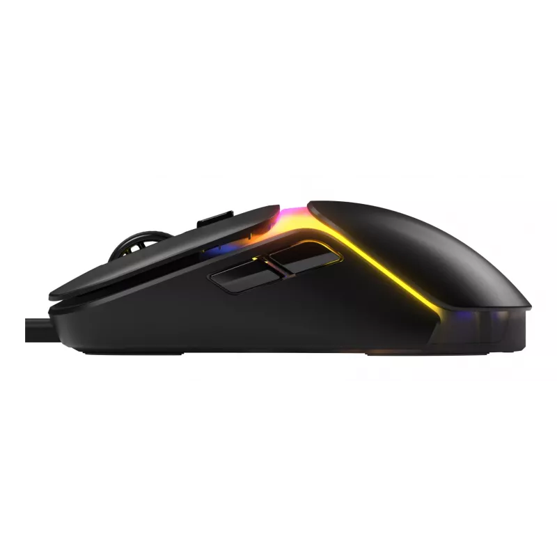 Glorious Gaming Model O3 laidinis žaidimų pelė - itin lengvas 54 g svoris, 130 mln. paspaudimų optiniai jungikliai, 30K DPI BAMF 3.0 jutiklis, 750 IPS sekimas, 50G pagreitis, palaiko visų tipų suėmimą - juoda